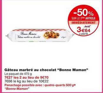 gâteau marbré au chocolat "bonne maman"