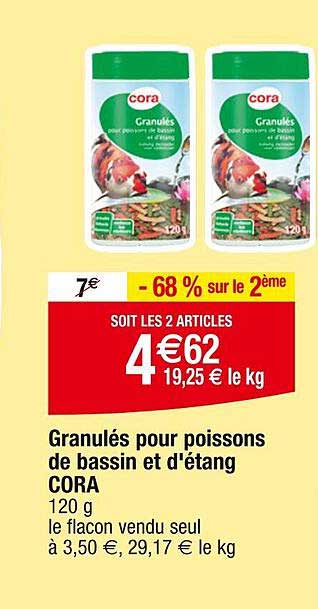 granulés pour poissons de bassin et d'étang cora