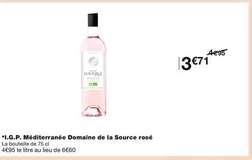 i.g.p. méditerranée domaien de la source rosé