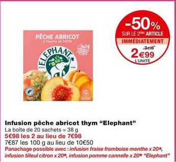 Infusion Pêche Abricot Thym "elephant"
