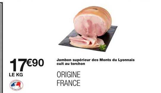 jambon supérieur des mots du lyonnais cuit au torchon