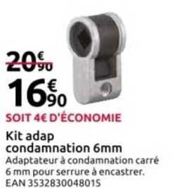 kit adap condamnatioin 6mm
