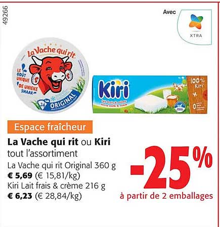 la vache qui rit ou kiri tout l'assortiment