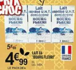 lait x6 "bourg fleuri"