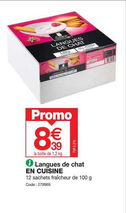 langues de chat en cuisine
