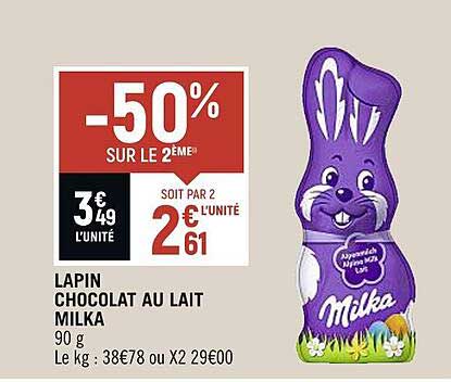 Lapin Chocolat Au Lait Milka