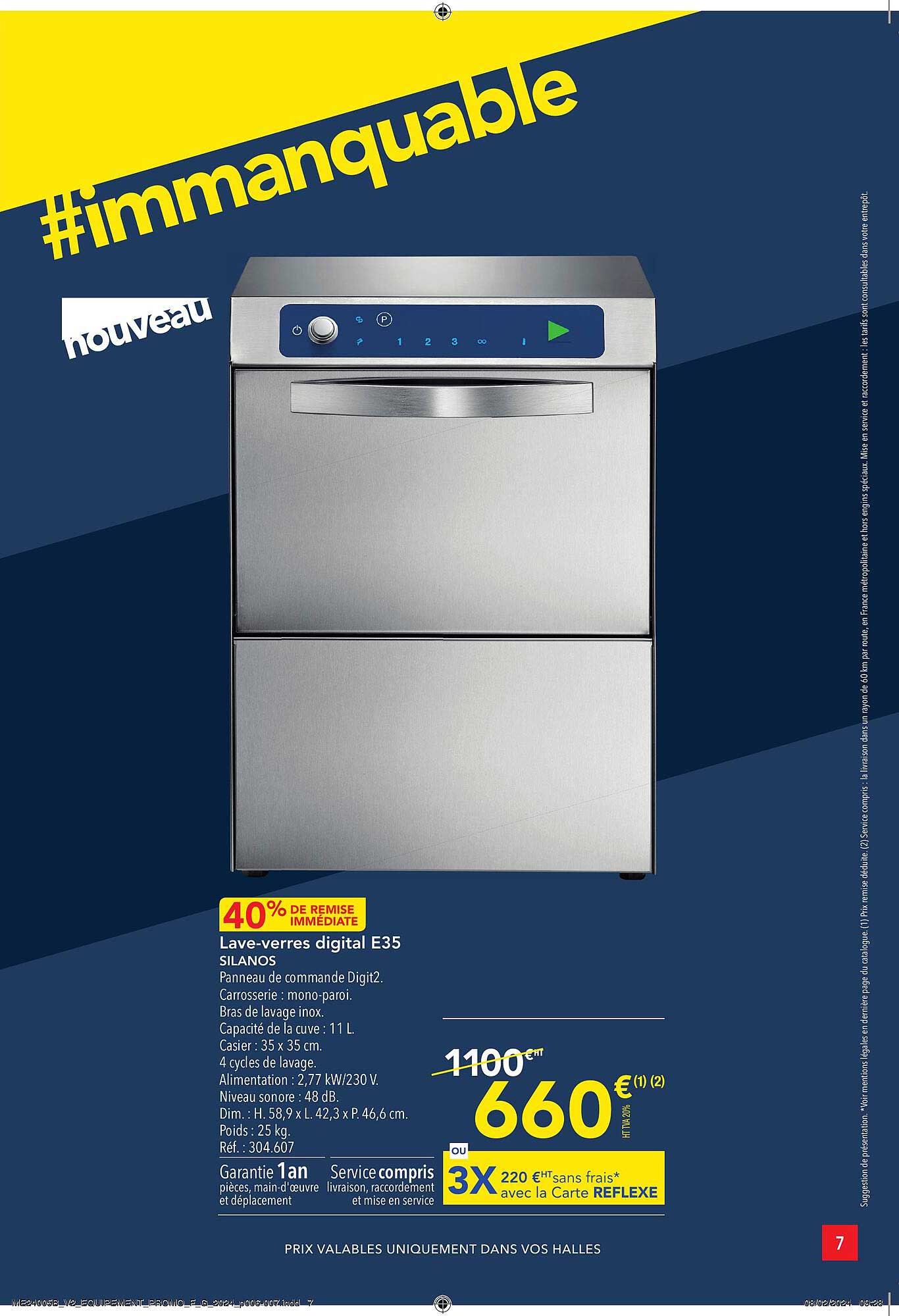 lave-verres digital e35 silanos