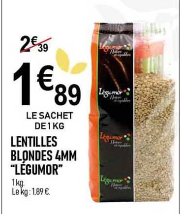 lentilles blondes 4mm "légumor"