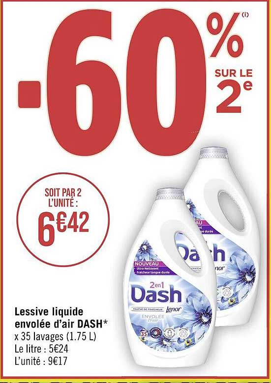 lessive liquide envolée d'air dash