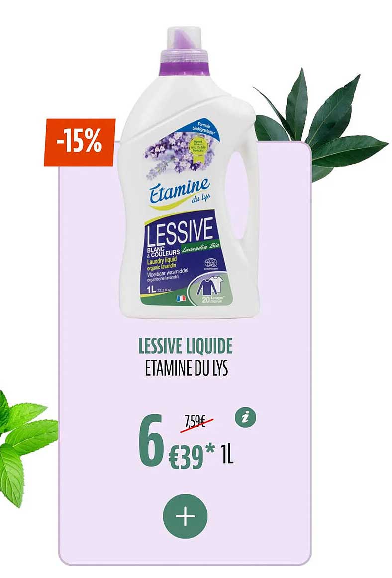 lessive liquide etamine du lys