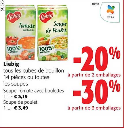 liebig tous les cubes de bouillon 14 pièces ou toutes les soupes
