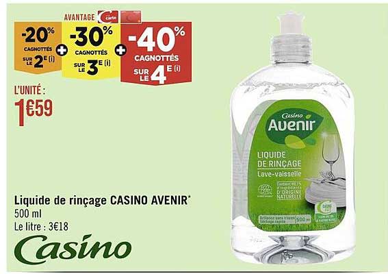 liquide de rinçage casino avenir