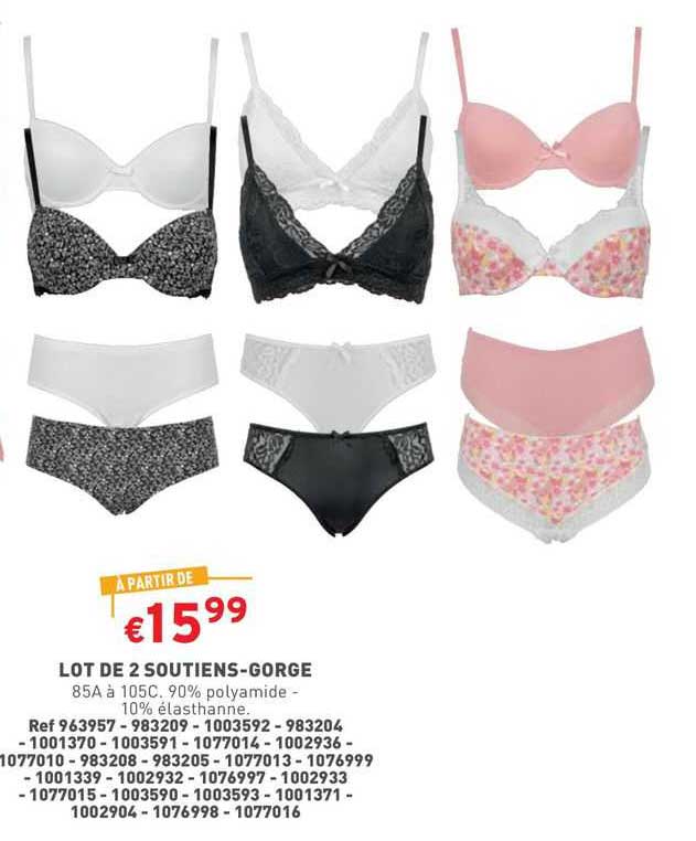 lot de 2 soutiens-gorge