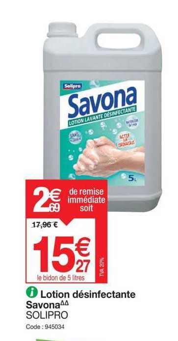 Lotion Désinfectante Savona Solipro