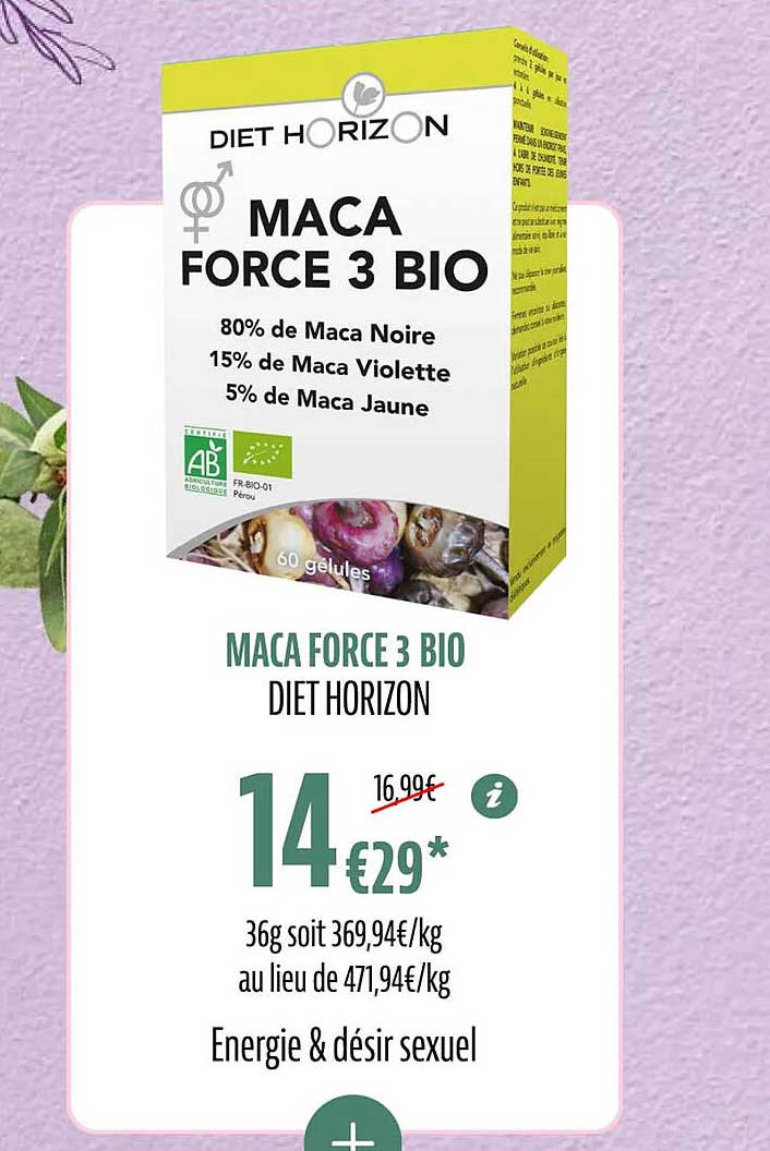 maca force 3 bio diet horizon
