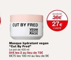 masque hydratant vegan "cut by fred"