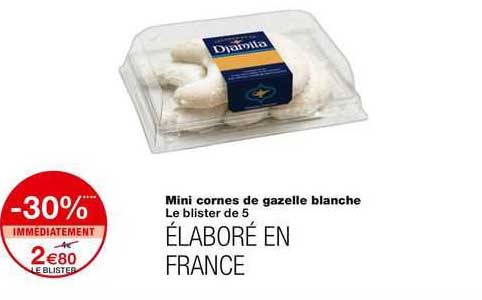 mini cornes de gazelle blanche