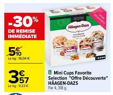 mini cups favorite selection "offre découverte" häagen-dazs