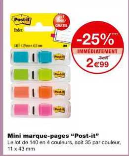 mini marque-pages "post-il"