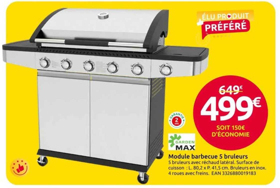 module barbecue 5 brûleurs