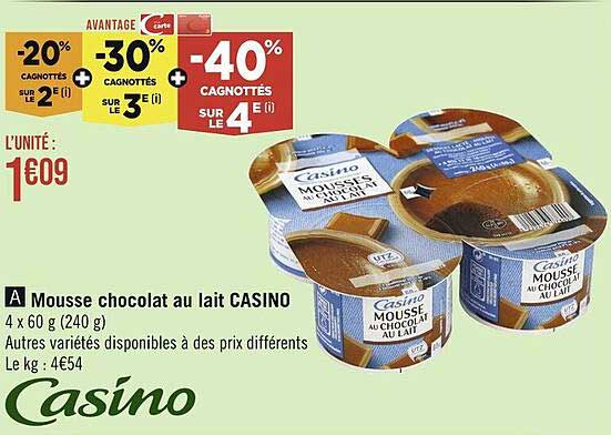 Mousse Chocolat Au Lait Casino