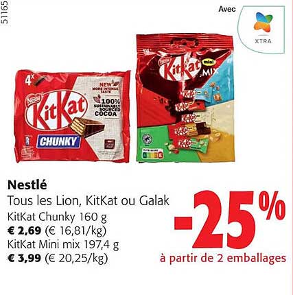 nestlé tous les lion kitkat ou galak