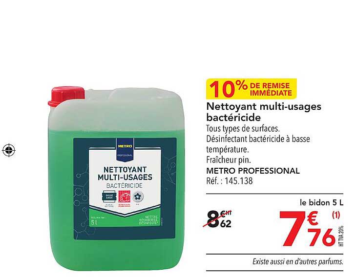 nettoyant multi-usages bactéricide metro professional