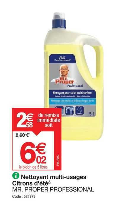 nettoyant multi-usages citrons d'été mr. proper professional
