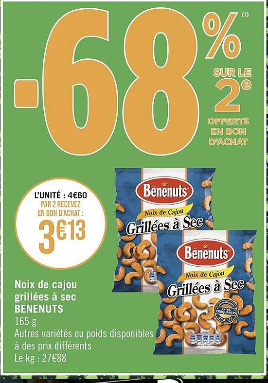 Noix De Cajou Grillées à Sec Benenuts