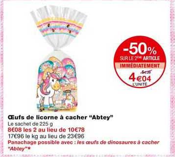 œufs de licorne à cacher "abtey"