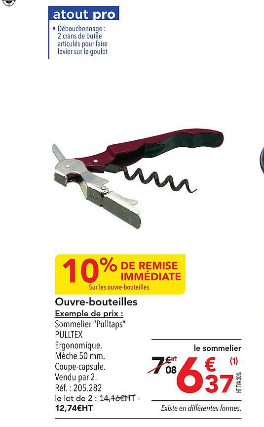 ouvre-bouteilles pulltex