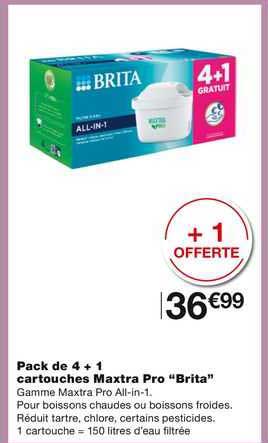 Pack De 4 + 1 Cartouches Maxtra Pro "brita"