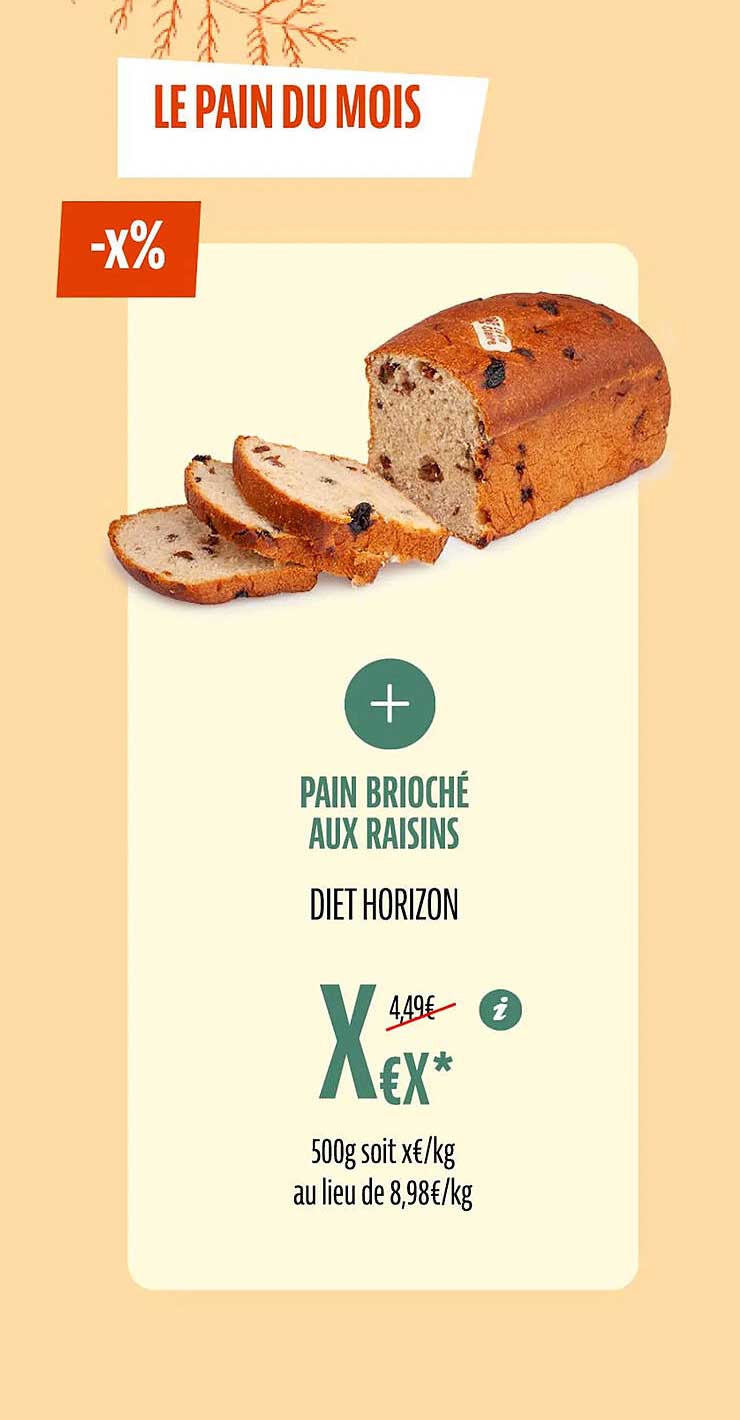 pain brioché aux raisins diet horizon