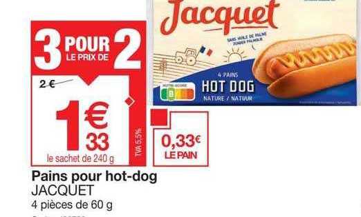 pains pour hot-dog jacquet