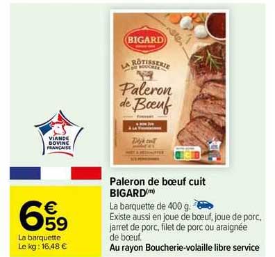 Paleron De Bœuf Cuit Bigard