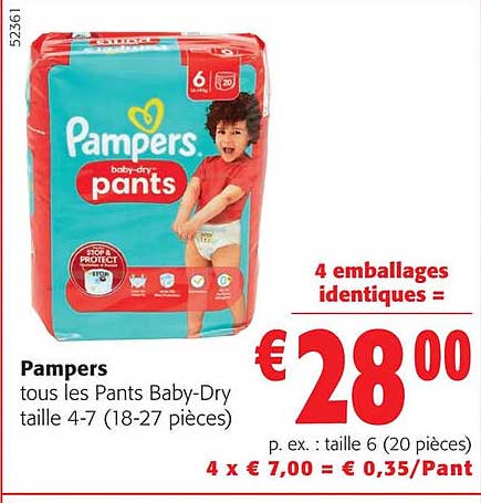 pampers tous les pants baby-dry
