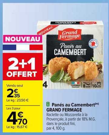 panés au camembert grand fermage