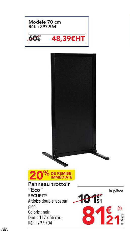 Panneau Trottoir "eco" Securit