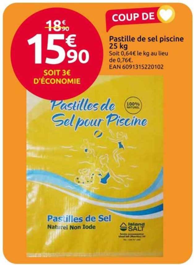 Pastille De Sel Piscine 25 Kg