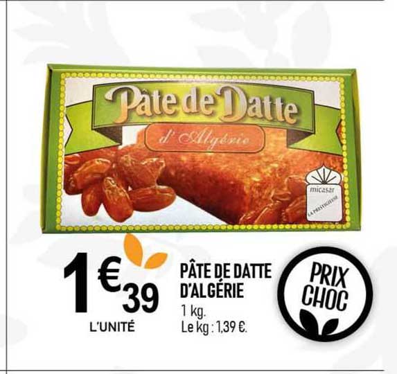 pâte de datte d'algérie