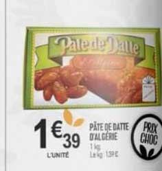 pâte de datte d'algérie