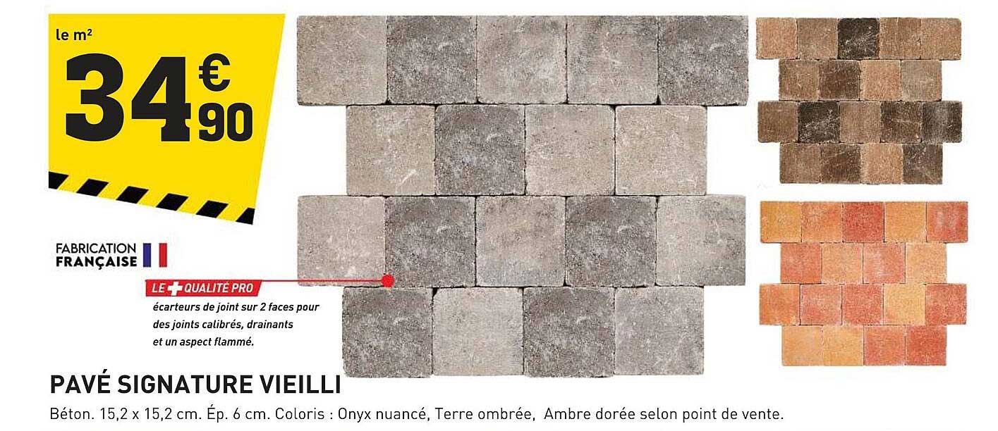 pavé signature vieilli