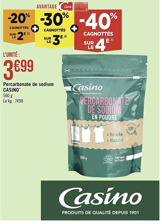 percarbonate de sodium casino