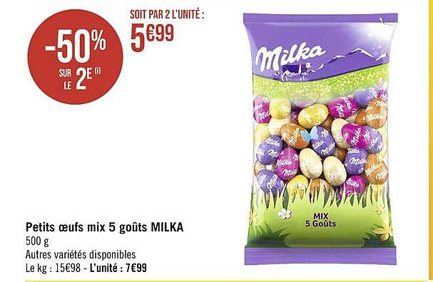 Petits œufs Mi 5 Goûts Milka