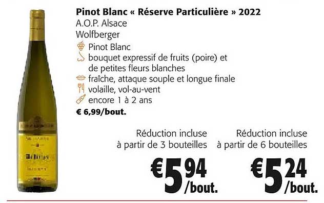 pinot blanc «réserve particulière» 2022