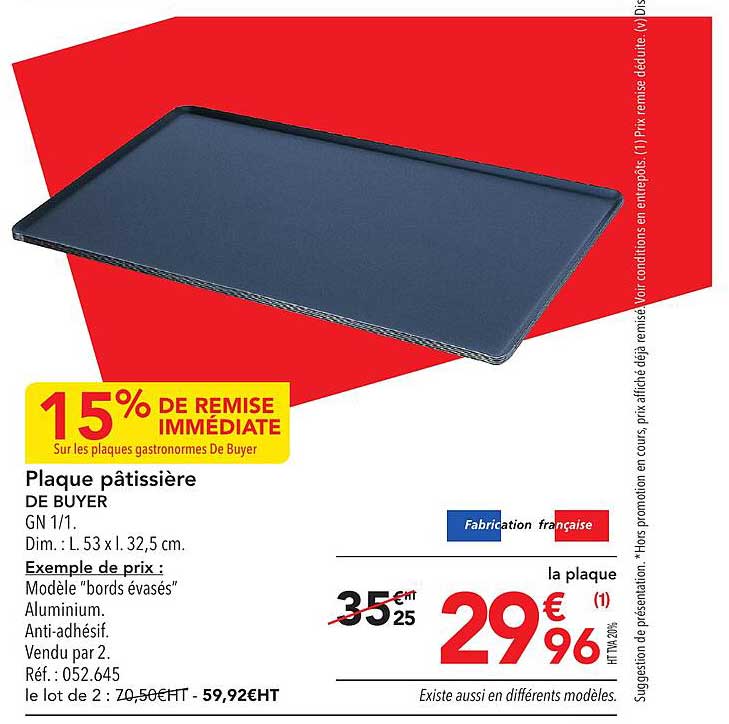 plaque pâtissière de buyer