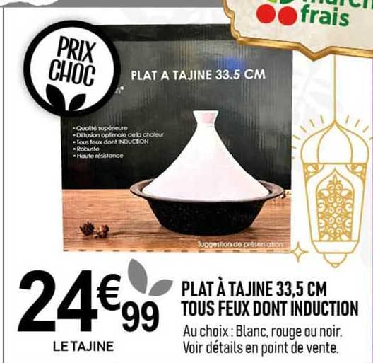 plat à tajine 33.5 cm tous feux dont induction
