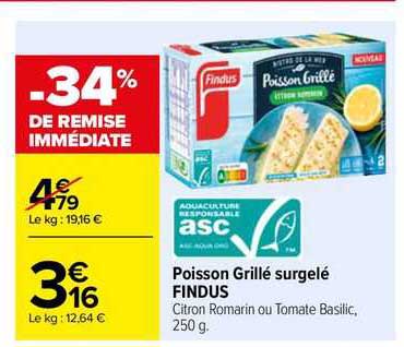 Poisson Grillé Surgelé Findus