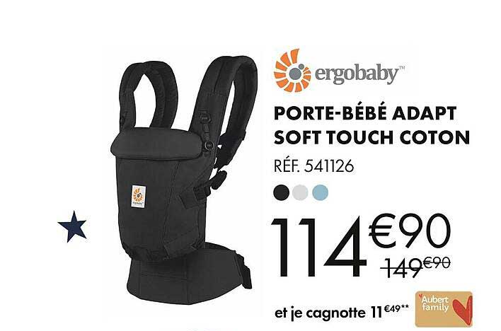 porte-bébé adapt soft touch coton ergobaby