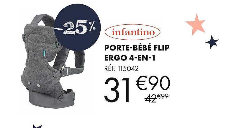 porte-bébé flip ergo 4-en-1 infantino